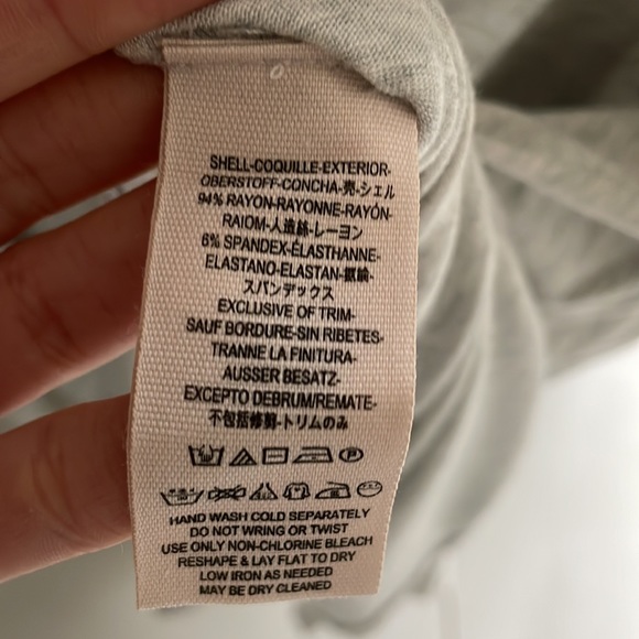 NWOT Free People Small Long Sleeved Soft Grey Top. 🌚 - Picture 3 of 3